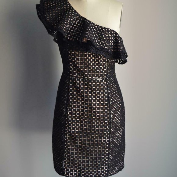 J.CREW $168 One-Shoulder Ruffle Dress G6629 - Picture 2 of 4